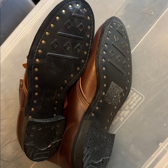 Hand Made Brown Leather Lace Up Boots Size‎ 7 main image 14
